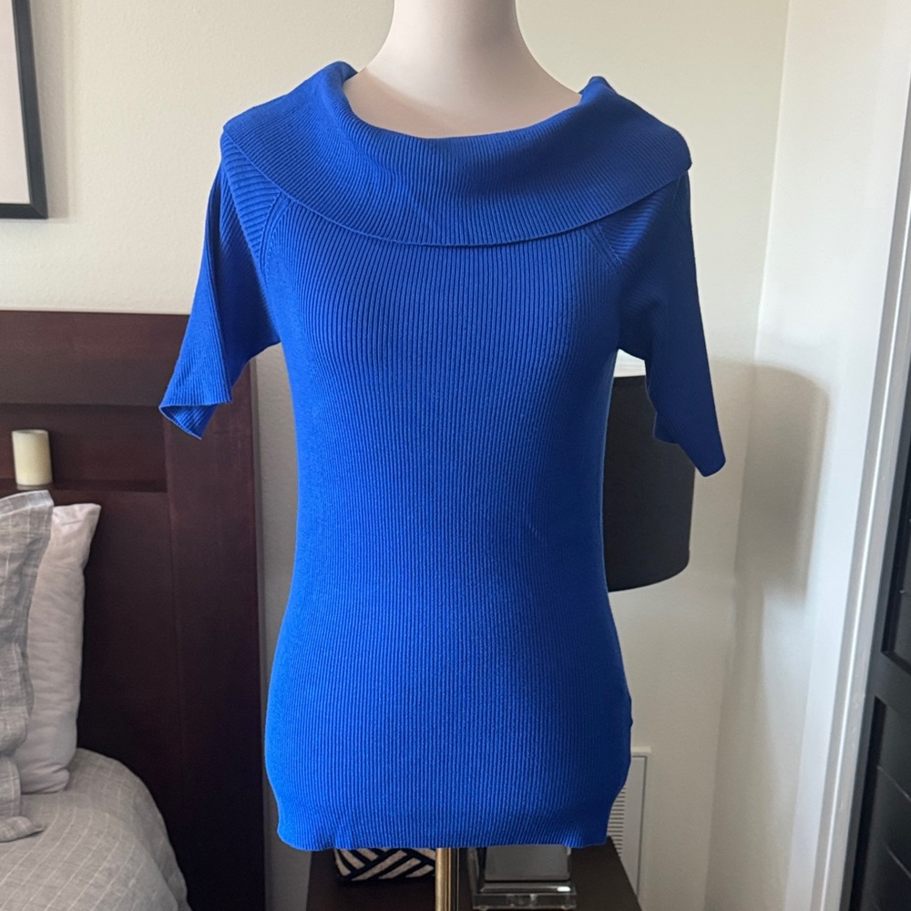Michael Kors Royal Blue Cowl Neck Sweater